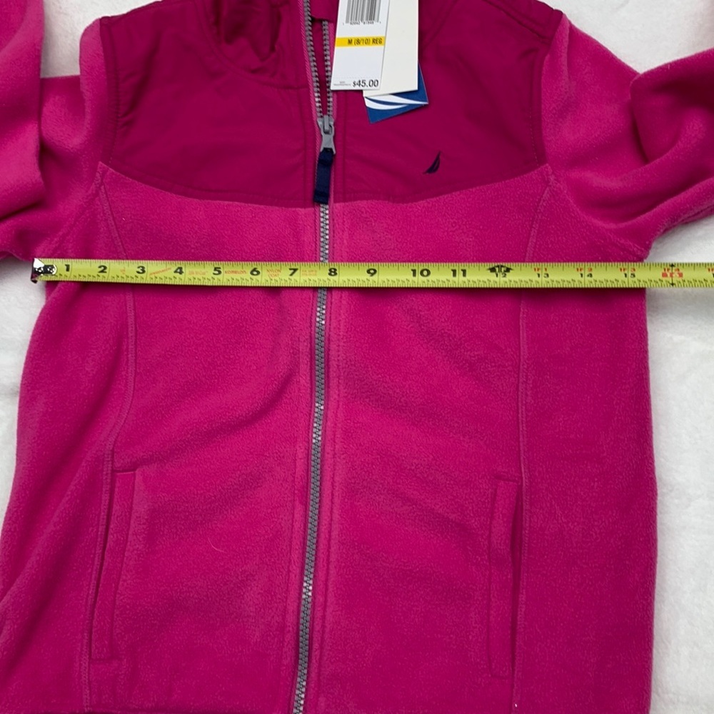 NAUTICA Big Girls Mock-Neck Polar Fleece Zip-Up Jacket Size M (8/10) - Picture 7 of 10